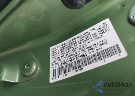 2008 Honda Element Lx из США, поврежденный, VIN 5J6YH28388L008969